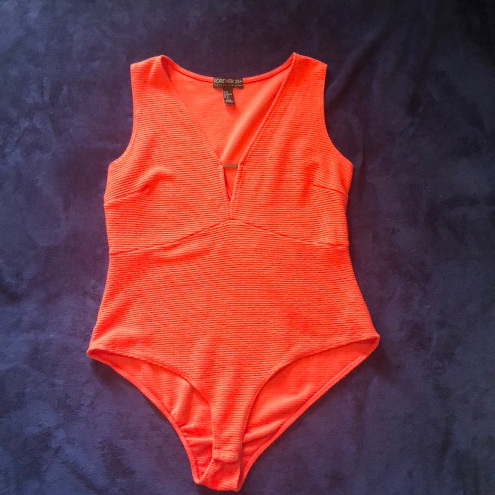 Plus size salmon bodysuit